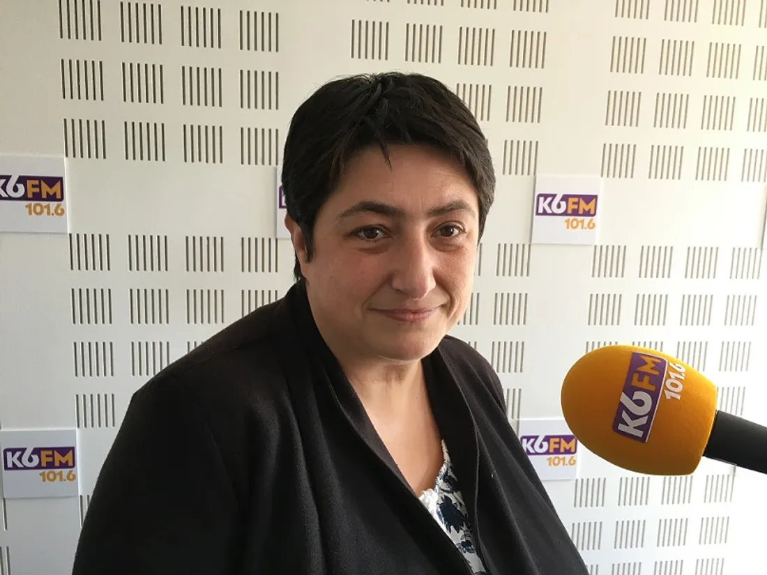 Claire Rocher, tête de liste du parti « Lutte Ouvrière »